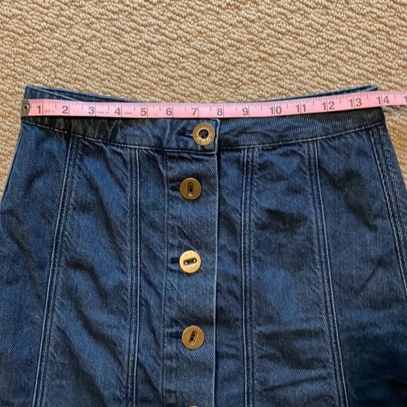 Pilcro Denim Button Front Skirt, 4 - Picture 4 of 6